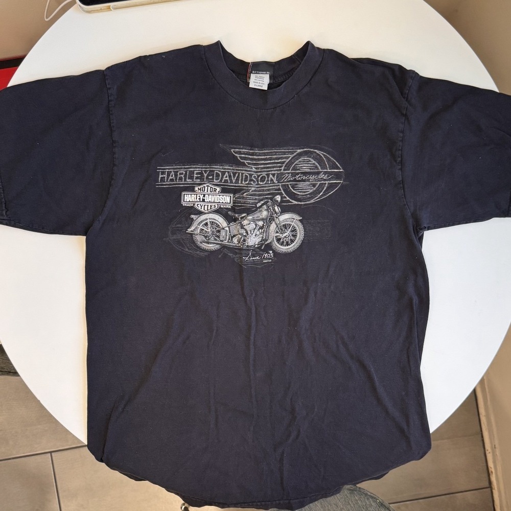 Harley-Davidson T-Shirt Mens XL Black Pig Trail Rogers Arkansas Vintage 2007 USA